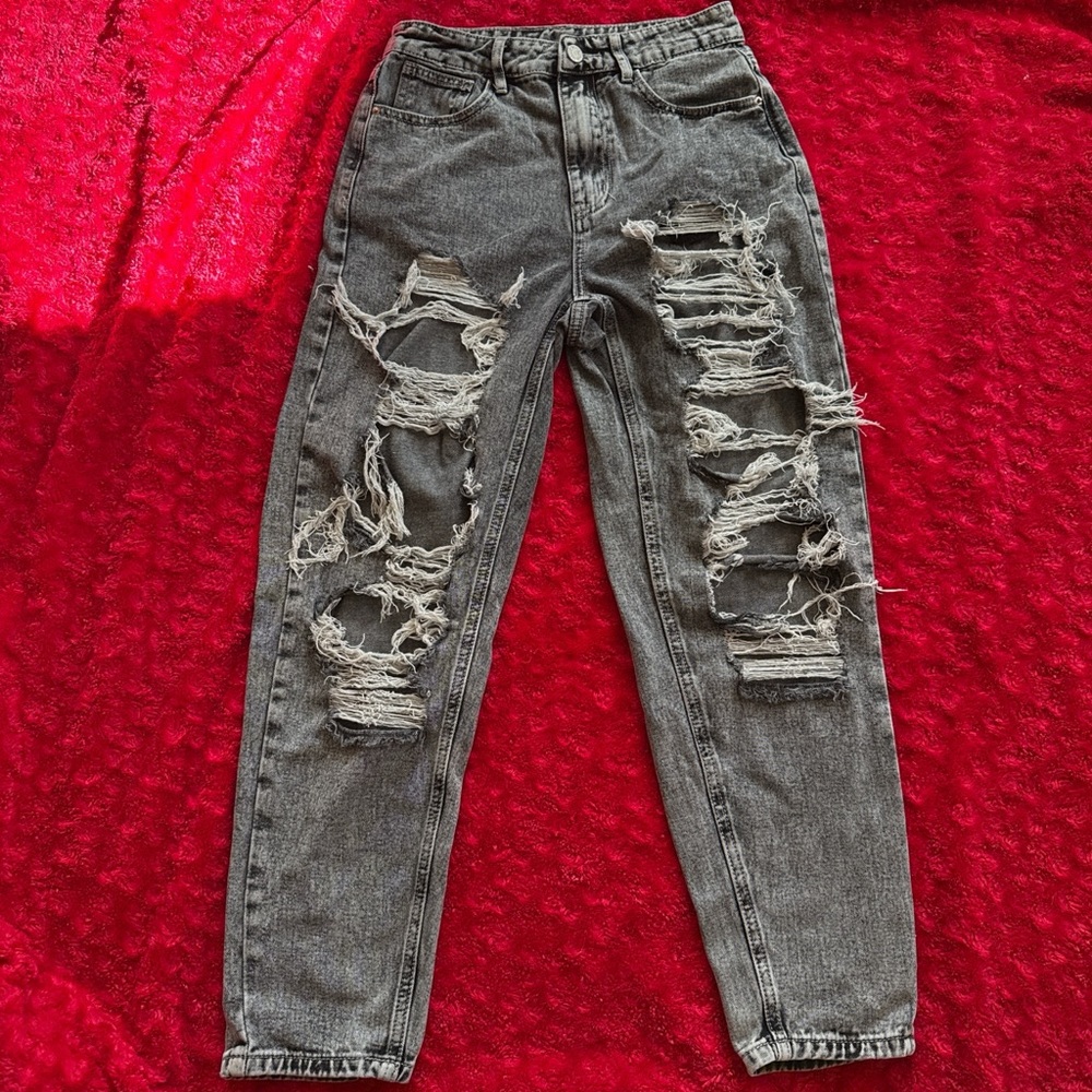 SHEIN Distressed Black Women's Jeans